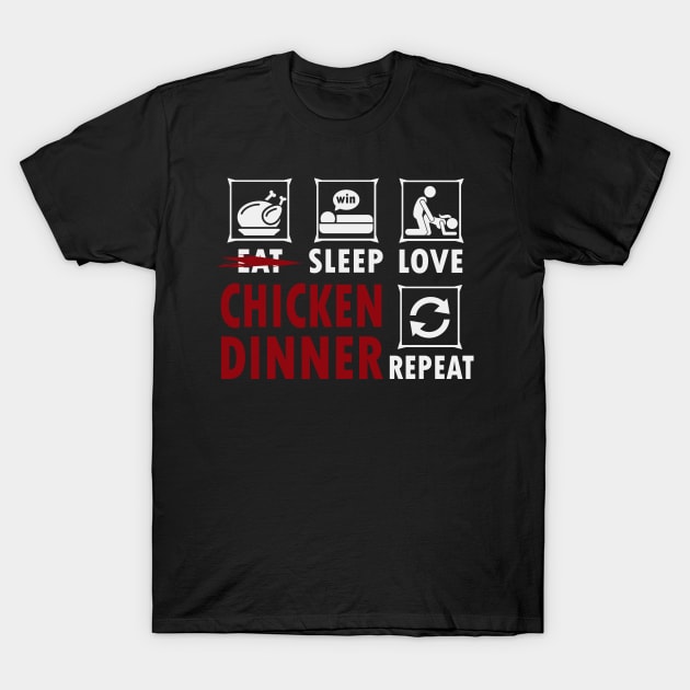 Eat Sleep Pubg Repeat X Love T-Shirt by NeetScrewd